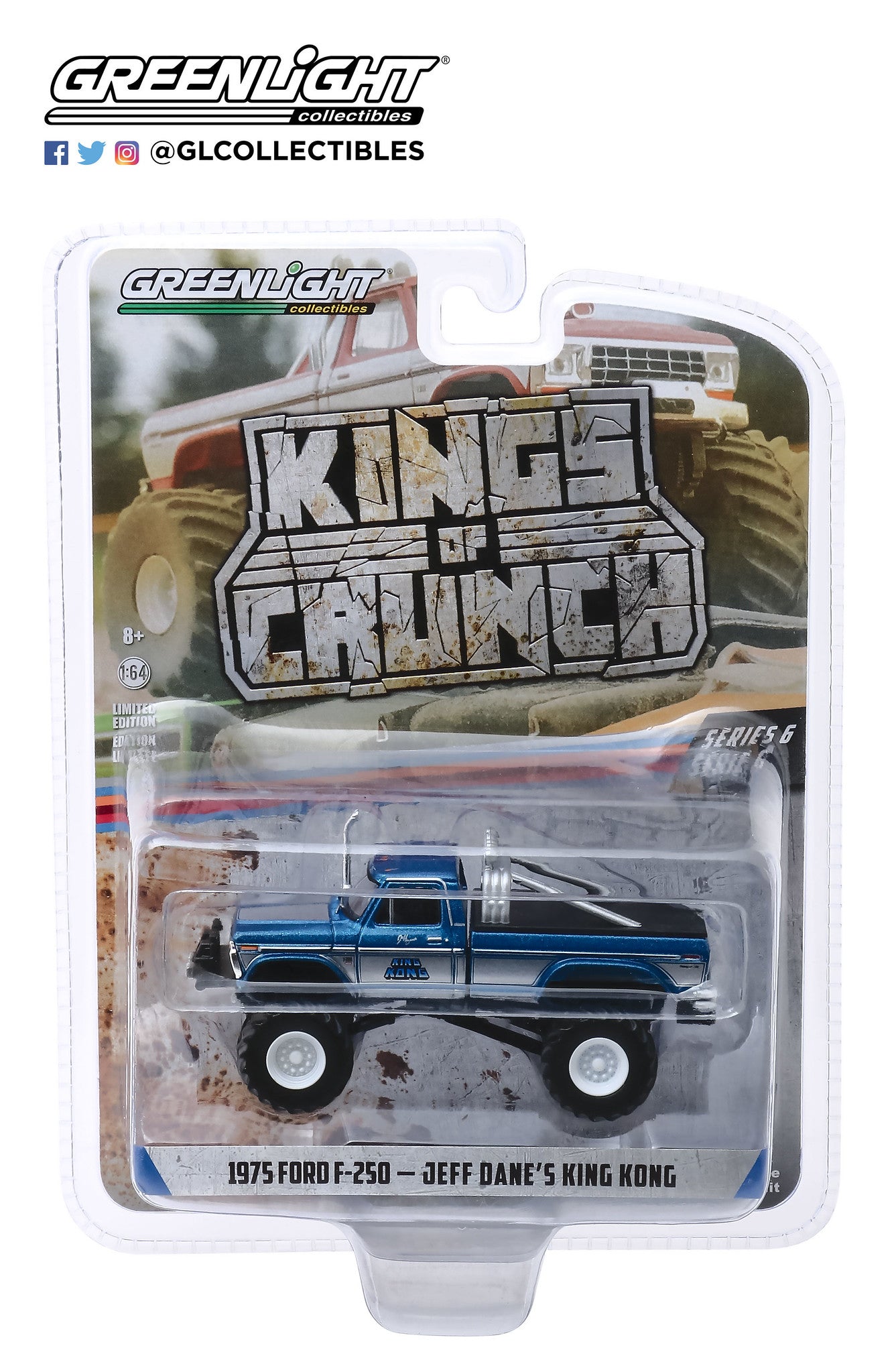 Greenlight Kings of Crunch Chase 1975 Ford top F-250 King Kong