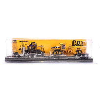 1:87 Scale Cat CT660 Day Cab Tractor with Lowboy Trailer and Cat 163H Motor Grader